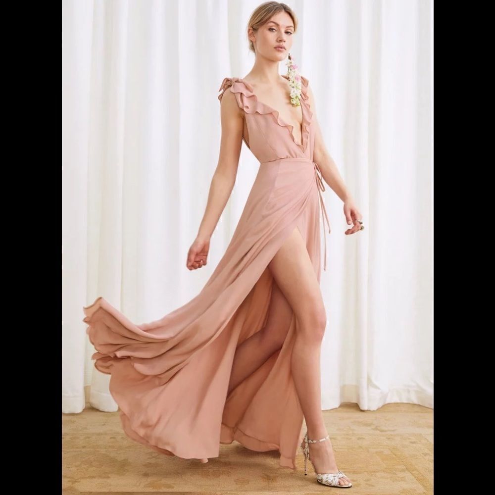 Reformation - Peppermint Dress Champagne M